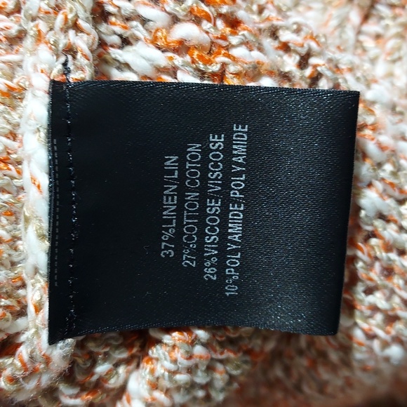 Lafayette 148 cotton/linen blend open knit sweater women's size small - Picture 3 of 6